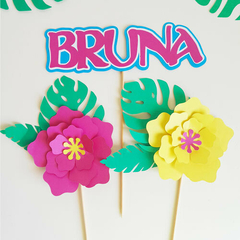 Topper Nombre y Flores Moana - comprar online