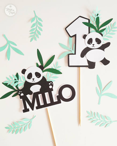 Topper nombre + edad Oso Panda - comprar online