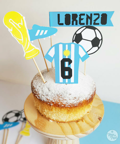 Topper Torta Personalizado Fútbol - comprar online