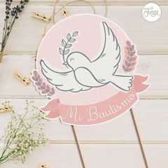 Kit Imprimible Bautismo Palomita Niña - De Juerga Eventos