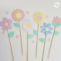 Topper Flores Grande x6