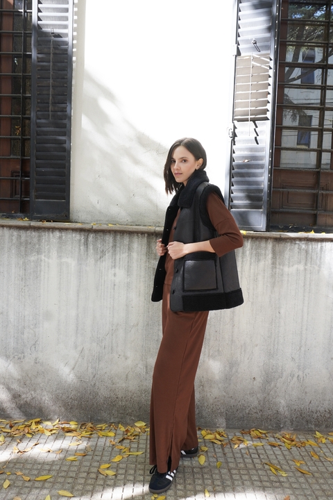 Pantalon Merie wafle choco