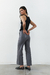 Pantalon bengalina engomada gris - tienda online