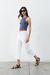 Denim crop off white