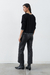 Pantalon bengalina engomada negro - tienda online