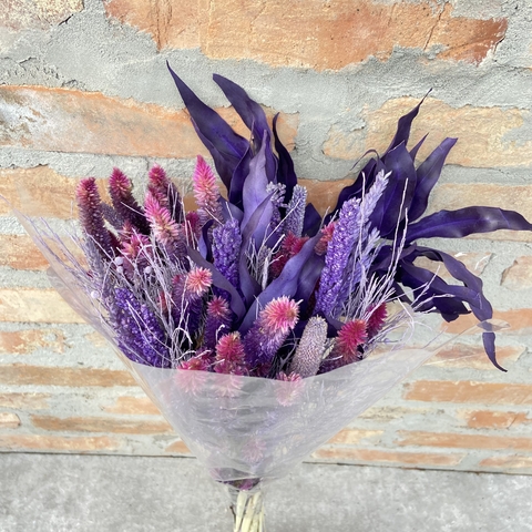 Maço de Flores Desidratadas Roxo