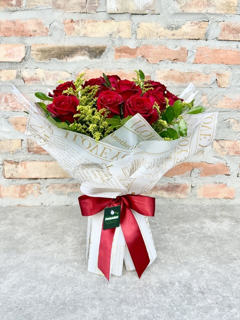 Buquê Inteligente de 12 Rosas Nacionais - comprar online