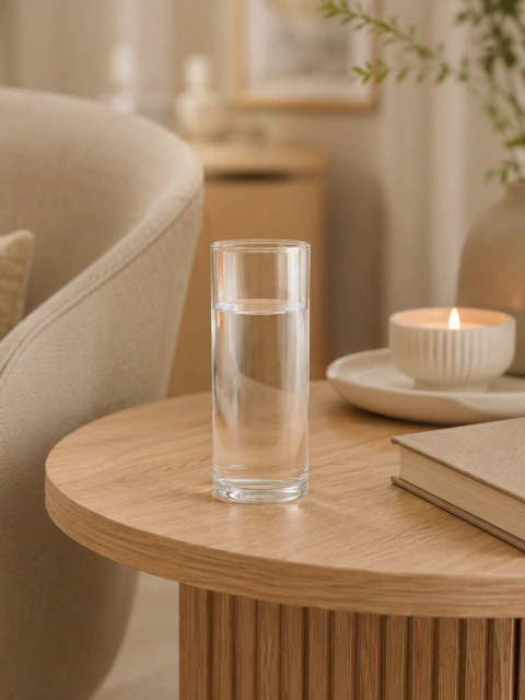 Vaso de Vidro Cilindro Decorativo 20 x 07 cm