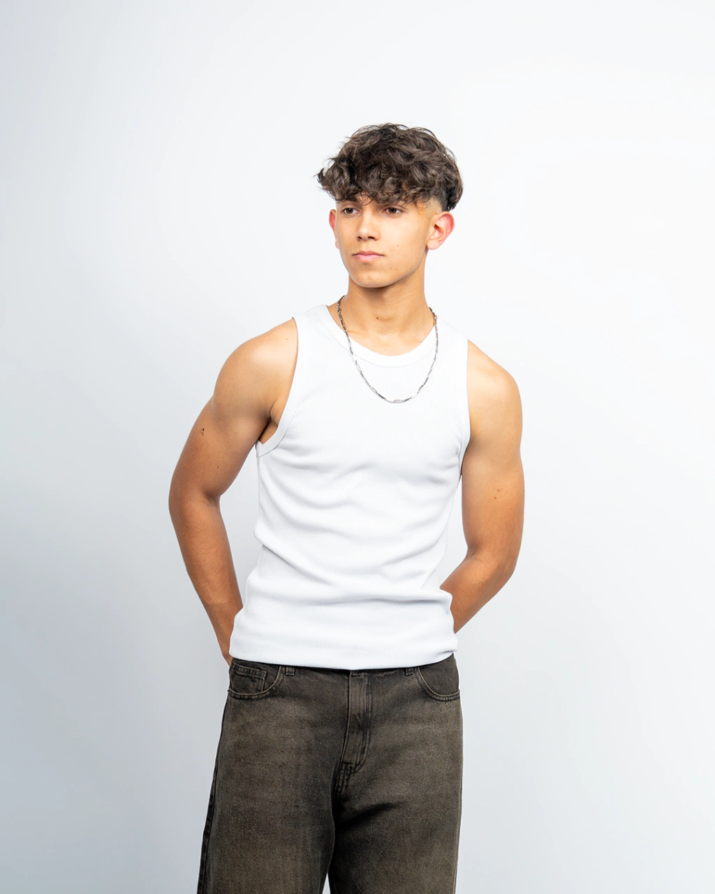 Musculosa lisa blanca