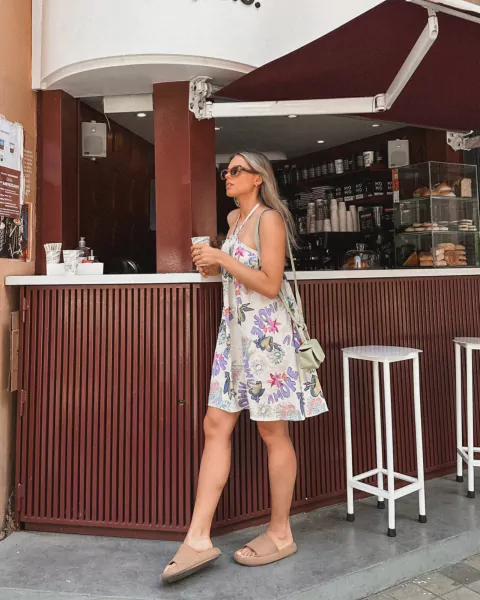 Vestido corto Lino Amore Crudo