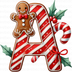 Alfabeto Individual Biscoito Ginger Natal Ad