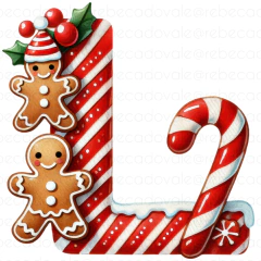 Imagem do Alfabeto Individual Biscoito Ginger Natal Ad