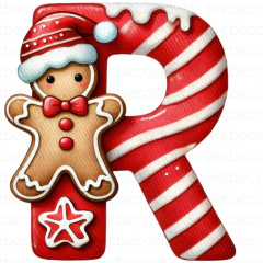 Imagem do Alfabeto Individual Biscoito Ginger Natal Ad