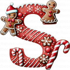 Alfabeto Individual Biscoito Ginger Natal Ad