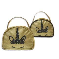 necessaire glitter meia lua tema unicórnio lembrancinha para festa infantil - comprar online