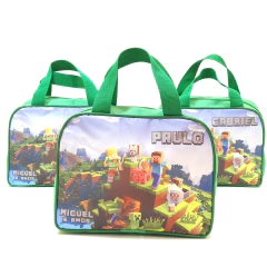 Malinha de viagem tema Minecrarft Lembrancinha para festa infantil