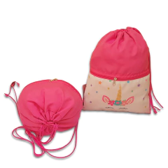 Sacochila no tema Unicórnio para lembrancinha - Festa das Lembrancinhas