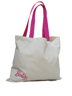 Sacola ecológica no tema Barbie Ecobag para lembrancinhas de festa