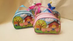 Necessaire meia lua 3 porquinhos lembrancinha para festa infantil