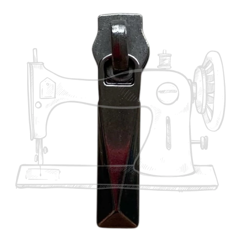 CM 10 - Cursor em metal para ziper número 5 GRAFITE