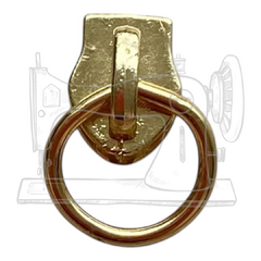 CZM 15 - CURSOR METAL PARA ZÍPER NUM 5 DOURADO CATAFORÉTICO (3 UNIDADE)