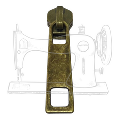 CZM 21 - CURSOR METAL PARA ZÍPER NUM 5 OURO VELHO G (UNIDADE)
