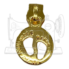 CZM 23 - CURSOR METAL PARA ZÍPER NUM 5 DOURADO CATAFORÉTICO (UNIDADE)
