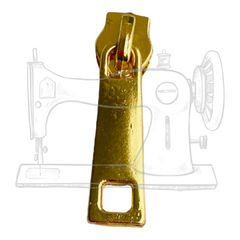 CZM 25 - CURSOR METAL PARA ZÍPER NUM 5 DOURADO CATAFORÉTICO (UNIDADE)