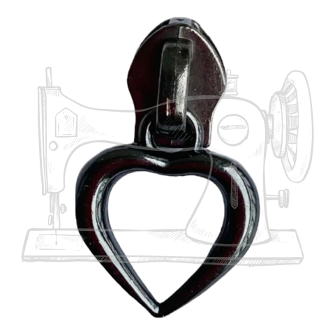 CM 03 - Cursor em metal para zíper número 5 (GRAFITE)