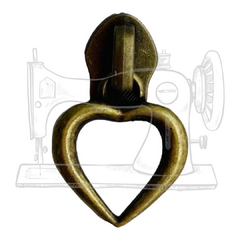 CZM 03 - CURSOR METAL PARA ZÍPER NUM 5 OURO VELHO (UNIDADE)