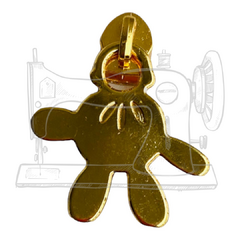 CZM 33 - CURSOR METAL PARA ZÍPER NUM 5 DOURADO CATAFORÉTICO (UNIDADE)