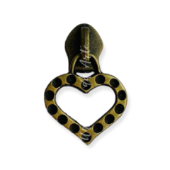 CR 45 - CURSOR CORAÇÃO BOLINHA - OURO VELHO