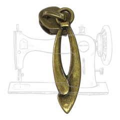 CZM 05 - CURSOR METAL PARA ZÍPER NUM 5 OURO VELHO (UNIDADE)