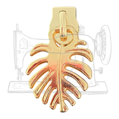 CZM 52 - CURSOR METAL PARA ZÍPER NUM 5 DOURADO CATAFORÉTICO (3 UNIDADE)