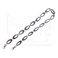 AA 42 - ALÇA EM ACRÍLICO OVAL PRATA/NIQUEL (UNIDADE) - comprar online
