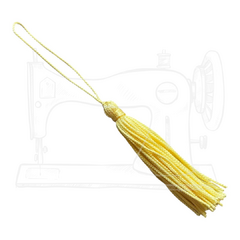TASSEL FRANJA POLIÉSTER AMARELO BEBÊ (5 UNIDADES)