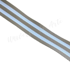ALÇA CHIC 4 CM - BEGE/BRANCA 5 LISTRAS (5 Metros)