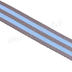 ALÇA CHIC 4 CM - BRANCA/ROSÊ 5 LISTRAS (5 Metros)