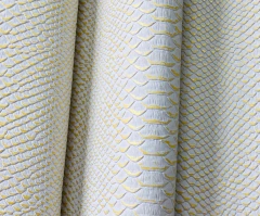 Sintético serpente 0.8 - Branco/dourado (50 x 1,40)