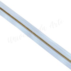 ZIPER METAL BRANCO/OURO
