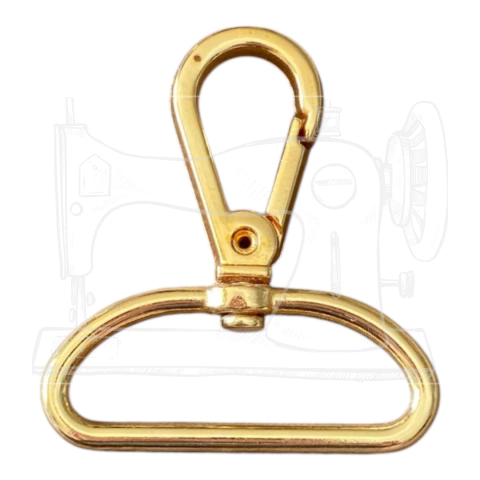 MQ 13 - MOSQUETÃO DOURADO CATAFORÉTICO 40 MM