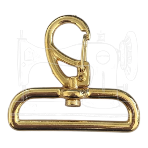 MQ 12 - MOSQUETÃO DOURADO CATAFORÉTICO 40 MM