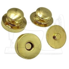 BOTÃO IMÃ REBITE DUPLO NUM 14 - DOURADO LATONADO