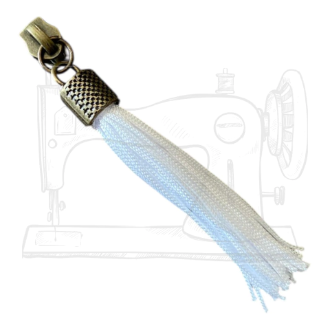 CURSOR TASSEL - BRANCO/OURO VELHO