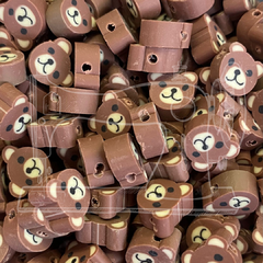 ENTREMEIO EMBORRACHADO FIMO - URSINHO MARROM (50 UNIDADES)