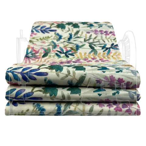 NYLON ESTAMPADO FLORES EM PINCEL