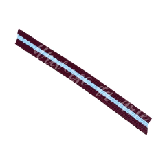 Alça chic 2 cm - Marsala/Branco (5 metros)