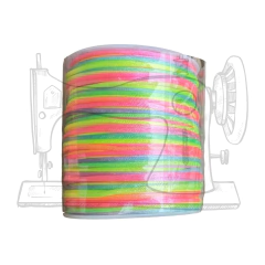 FIO DE CETIM RABO DE RATO 1 MM - MESCLADO NEON