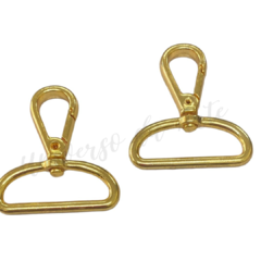 MQ 40 - MOSQUETÃO 40 MM - DOURADO CATAFORÉTICO (PAR)