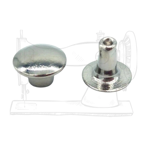 REBITE 2 CABEÇAS NUM 1 1/2 NIQUEL - (50 UNIDADES)